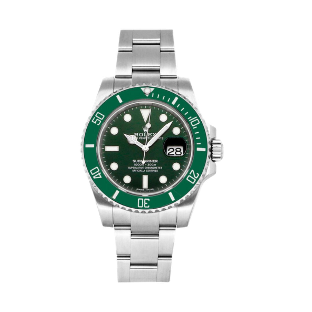 ROLEX SUBMARINER PLATEADO FONDO VERDE